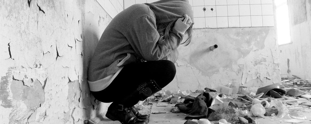 broken person addicted