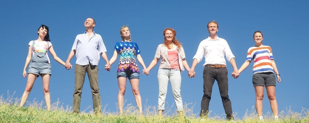 friends holding hands