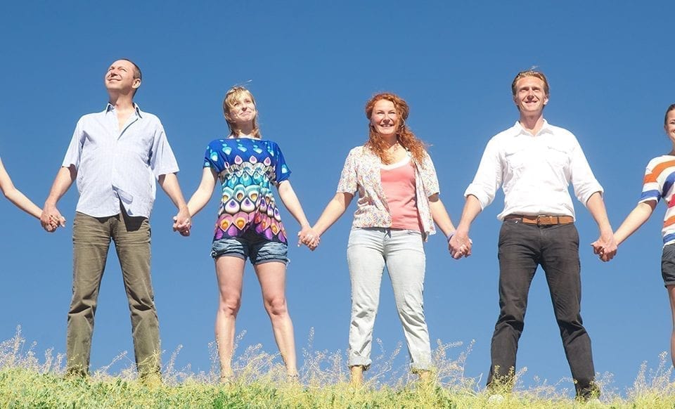 friends holding hands