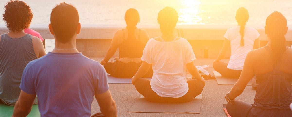 people doing yoga