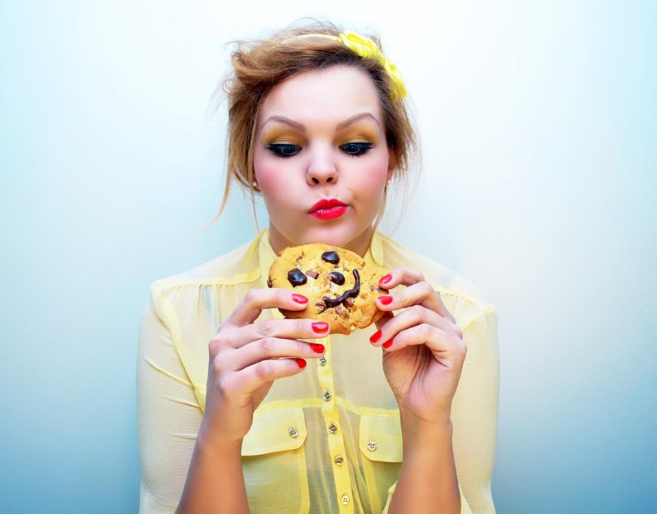 Woman with sugar craving