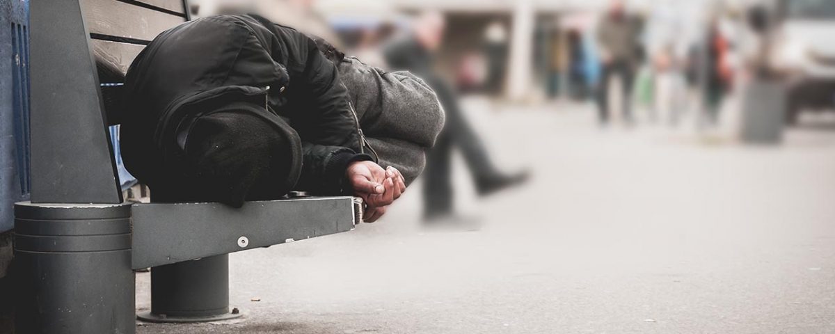 homeless addict