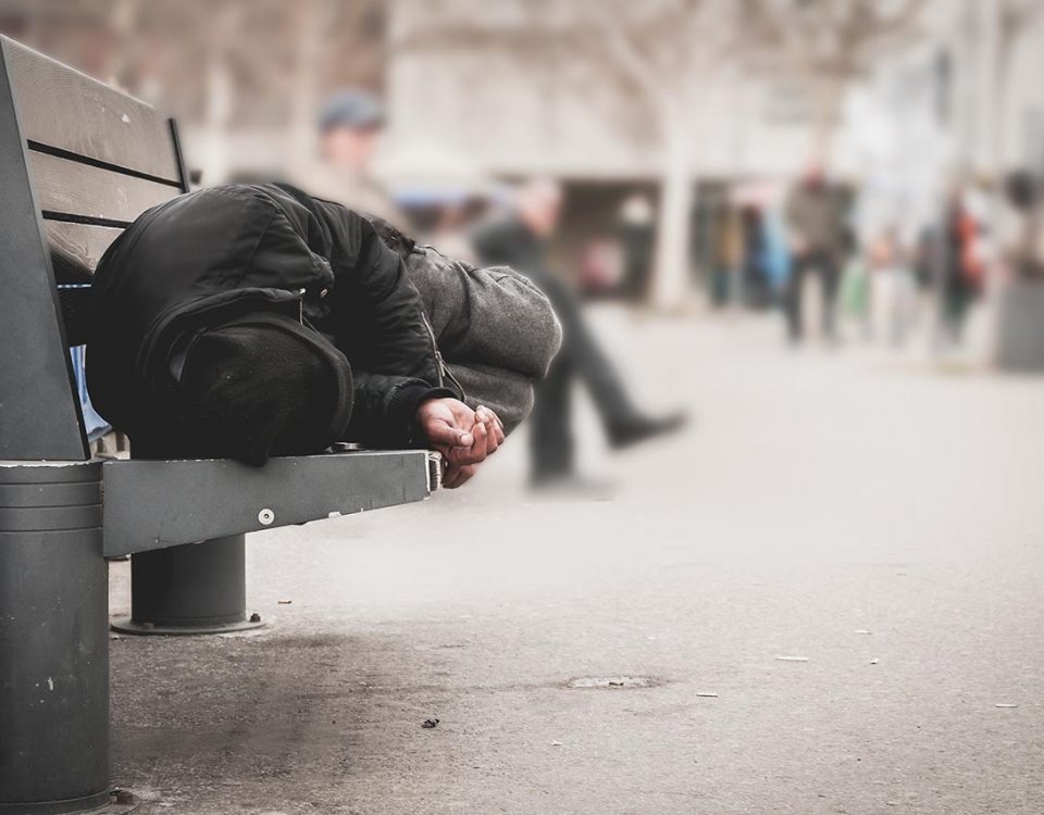 homeless addict
